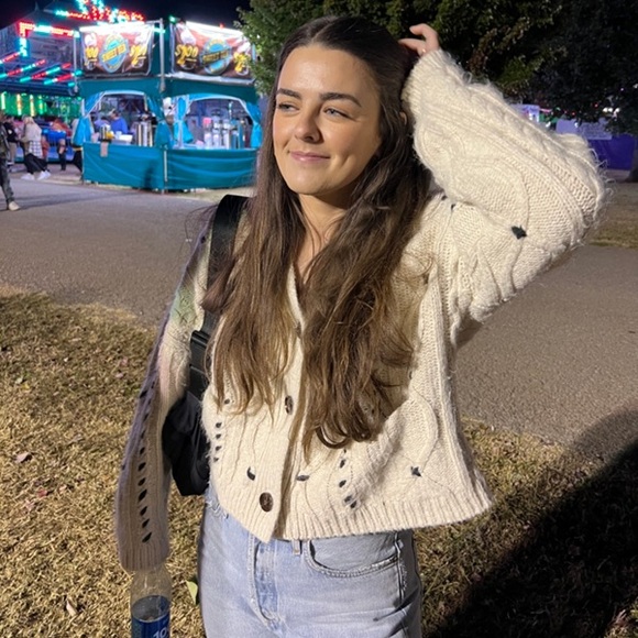 Native Youth Chunky Knit Contrast Cardigan - Picture 6 of 10